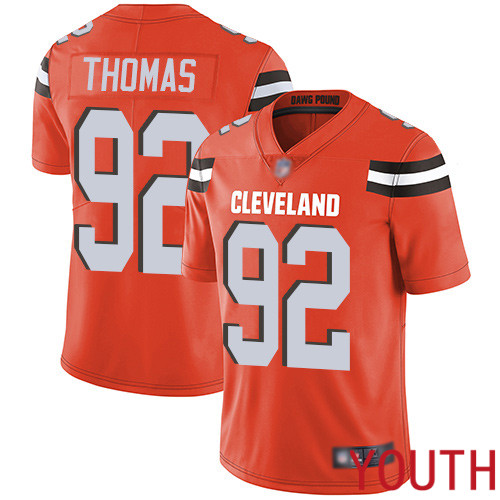 Cleveland Browns Chad Thomas Youth Orange Limited Jersey #92 NFL Football Alternate Vapor Untouchable->youth nfl jersey->Youth Jersey